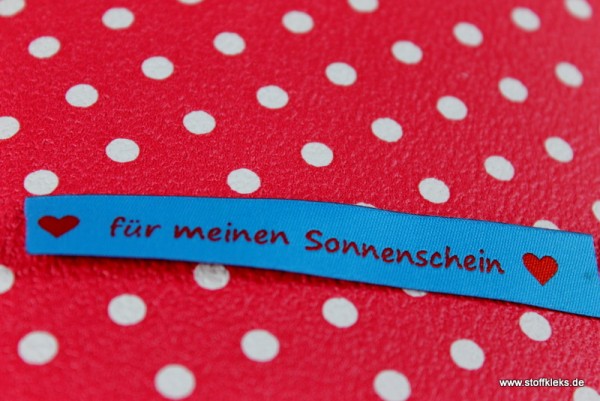 Applikation | Label | für meinen Sonnenschein | blau