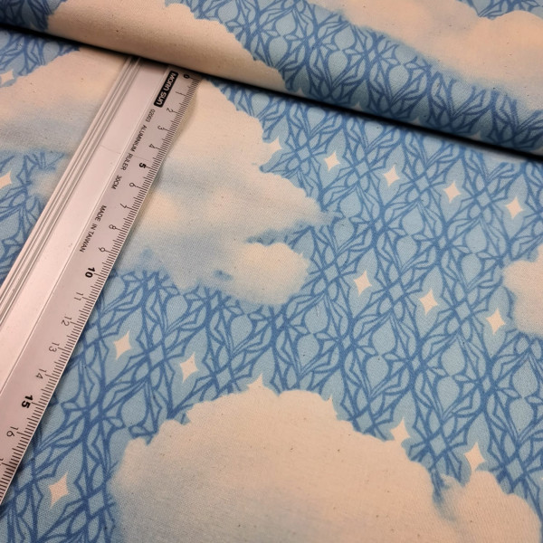 Baumwolle | bedruckt | Melody Miller | clouds | blau