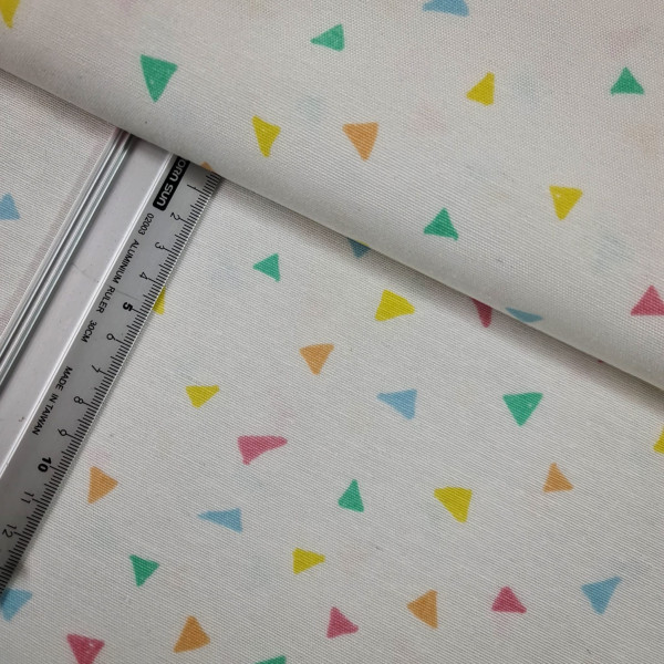 Canvas | Baumwolle | bedruckt | Konfetti | weiß