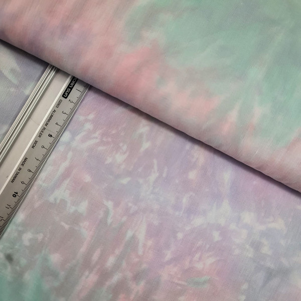 Baumwolle | bedruckt | Batik | rosa/bunt