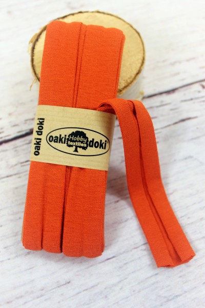Bias Jersey Schrägband/Einfassband | 40 / 20mm | 3m | Nr. 948 | orange/rot