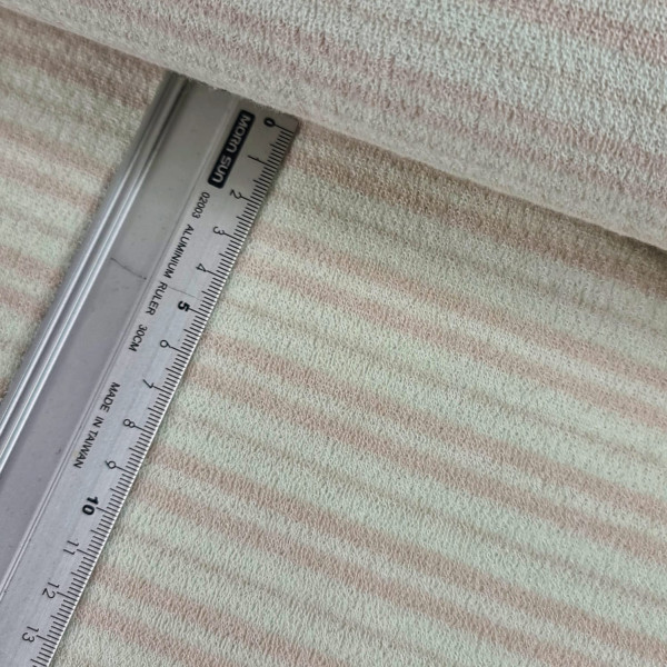 Bekleidungsfrotte | doubleface | Streifen | rosa/weiss