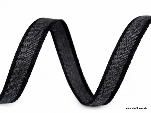 Webband | uni | grau/schwarz