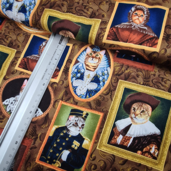 Baumwolle | bedruckt | Alexander Henry Fabrics | Cats | schwarz/unt