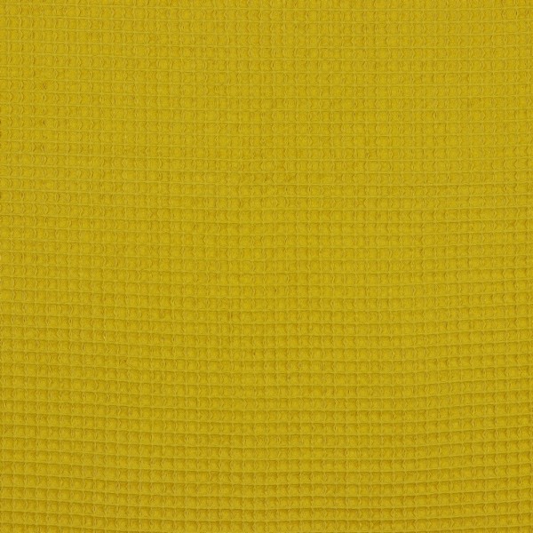 Baumwolle | uni | Waffle Piqué | senf