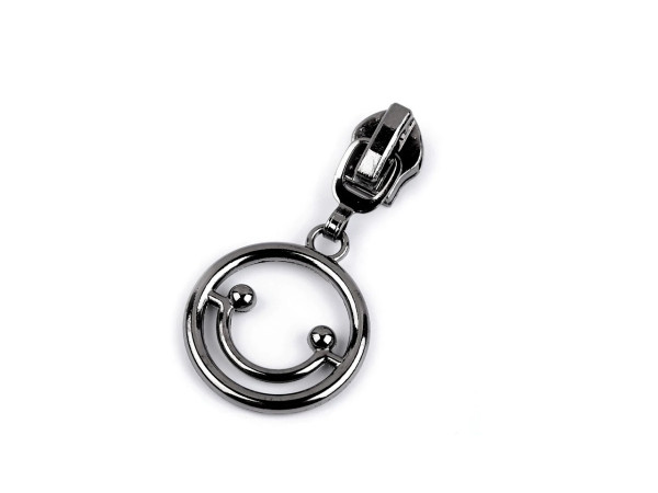 1 Zipper | Reißverschluss | endlos | Spirale 5mm | nickelschwarz | SMILEY