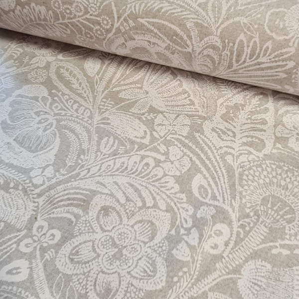 Wachstuch/beschichteter Canvas | Flower | natur