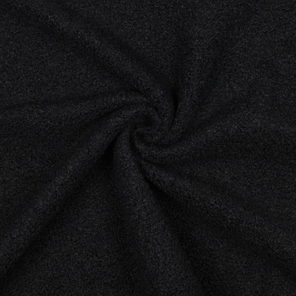 Bouclé mit Fleece Abseite | schwarz