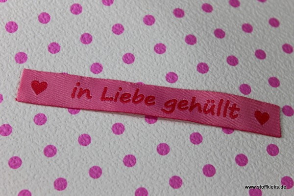 Applikation | Label | in Liebe gehüllt | rosa