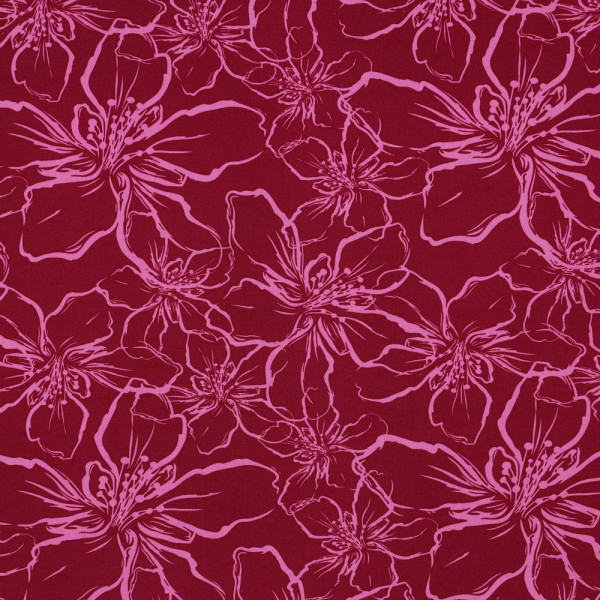 Lenzing Ecovero - Viskose | bedruckt | Blumen | fuchsia