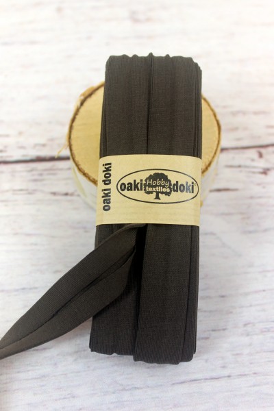 Bias Jersey Schrägband/Einfassband | 40 / 20mm | 3m | Nr. 213 | dunkelbraun