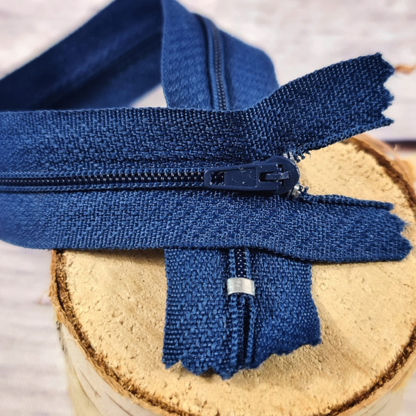 1 Reißverschluss | nicht teilbar | 30cm | Nylon | 3mm Spirale | royalblau
