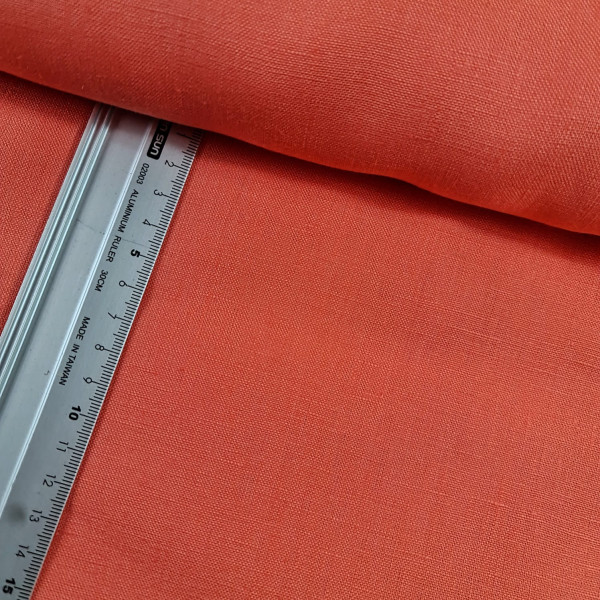 Baumwoll-Leinen | uni | pfirsich