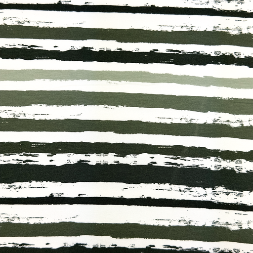Jersey | bedruckt | shabby stripes | grün