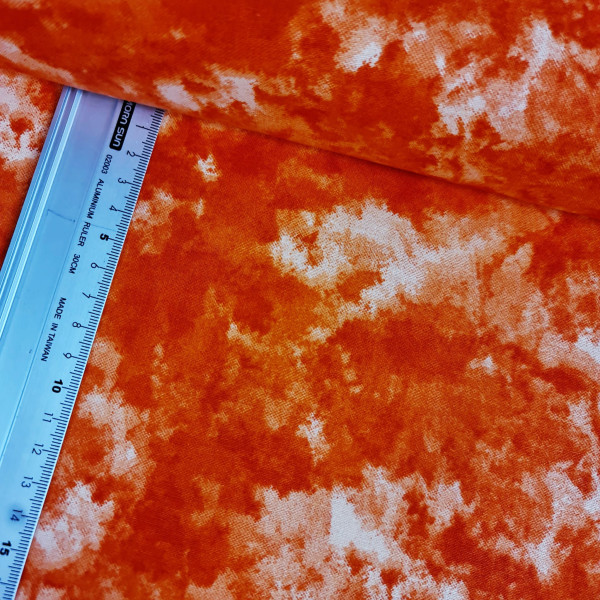 Baumwolle | bedruckt | batik | blutorange