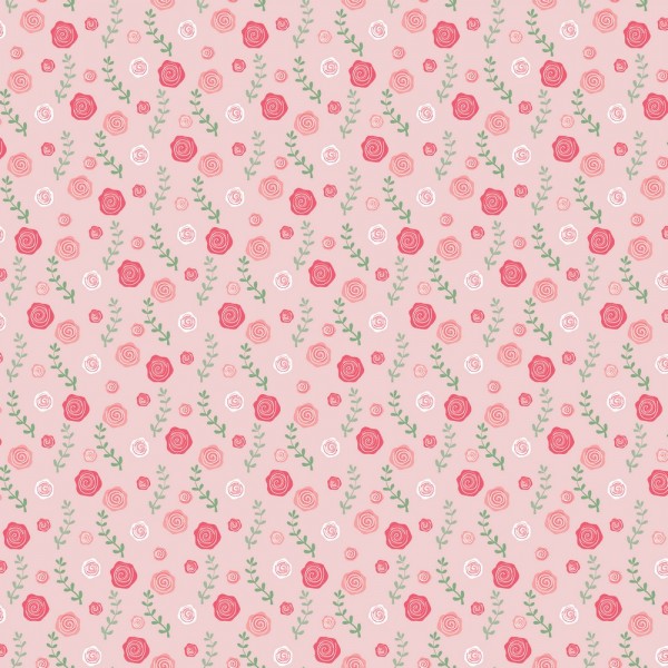 Baumwolle | bedruckt | BALLERINA SWAN AND ROSES | rosa