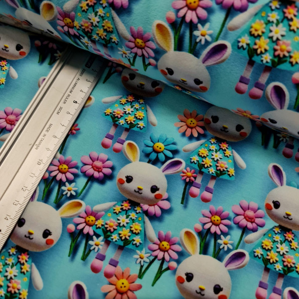 Jersey | bedruckt | sweet bunny | bunt