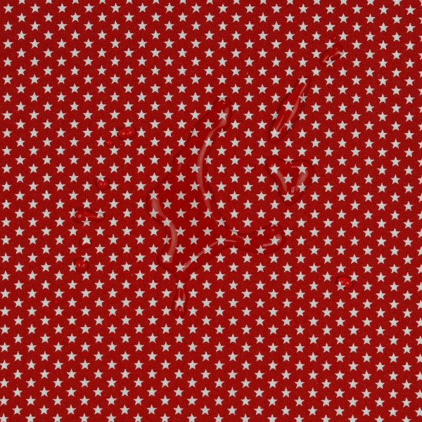 beschichtete Baumwolle / Wachstuchstück | Sternchen | rot