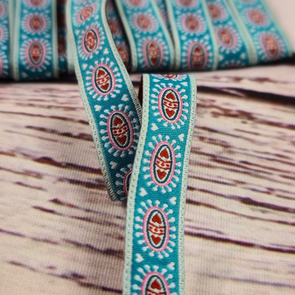 Webband | Herzchen | türkis