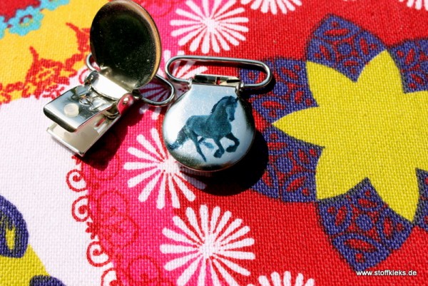 Applikation & Co | Metallclips | Rund | Pferd