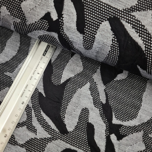 Viskose-Jacquard | style | schwarz/grau