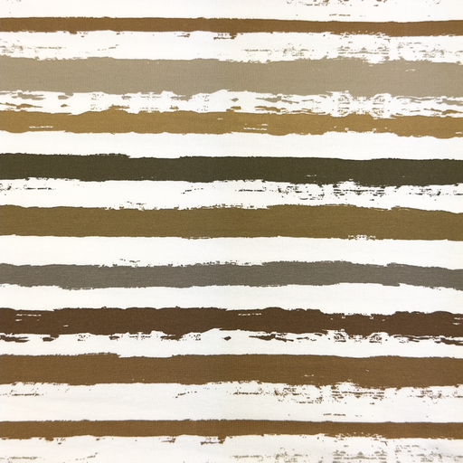 Jersey | bedruckt | shabby stripes | taupe