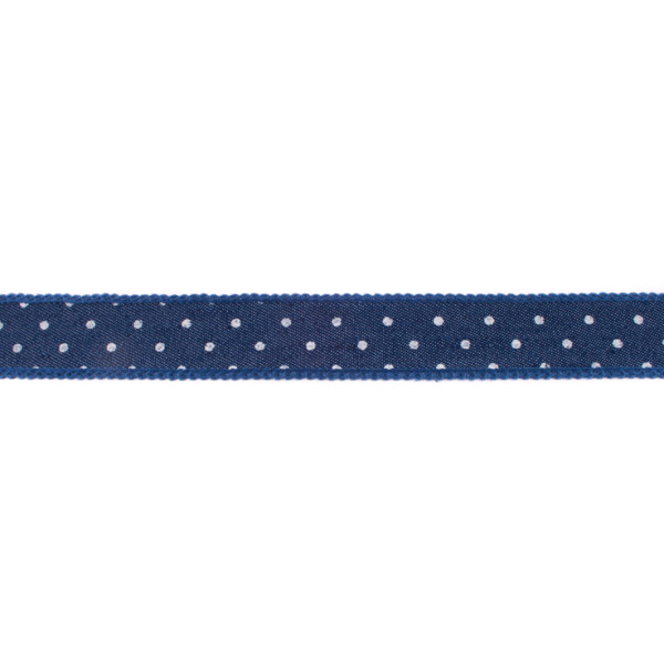 Jeansband | Punkte | 43086 | dunkeljeans | dunkler Rand