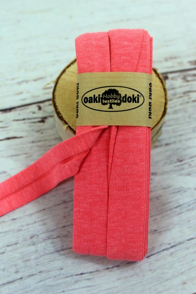 Bias Jersey Schrägband/Einfassband | 40 / 20mm | 3m | Nr. 953 | neon pink