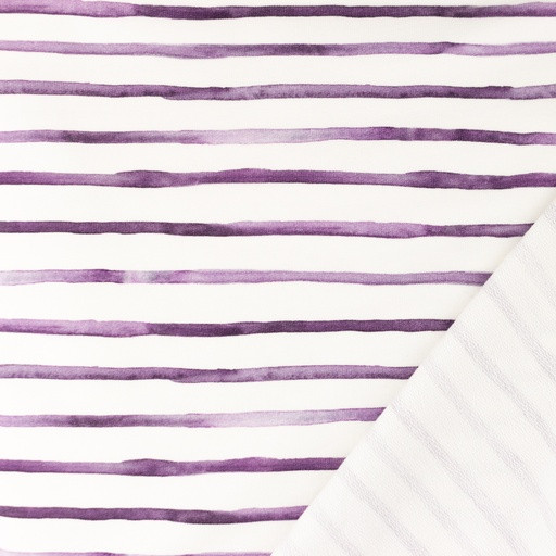Sommersweat | French Terry | bedruckt | wavy stripes | violett