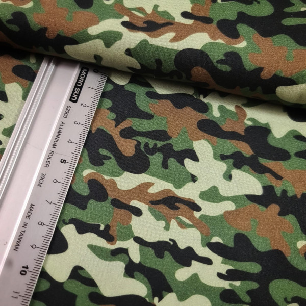 Baumwolle | bedruckt | camouflage | grün