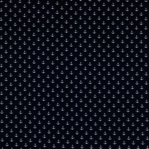Baumwolle | bedruckt | Anker klein | marine
