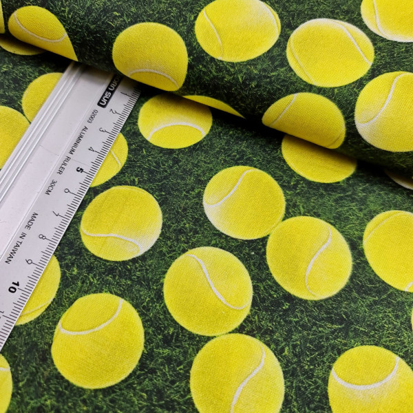 Baumwolle | bedruckt | Robert Kaufmann | Tennis | grün