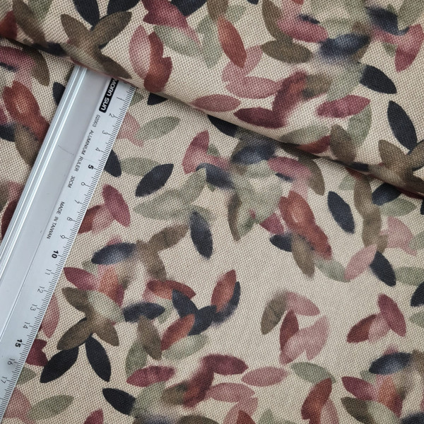 Canvas | Baumwolle | bedruckt | watercolor leaves mini | natur