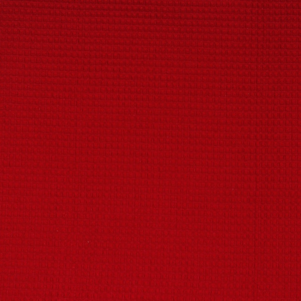 Baumwolle | uni | Waffle Piqué | rot