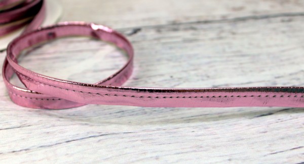 Paspelband | rosa/pink | glänzend | 10mm