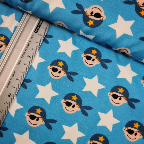 Jersey | bedruckt | Pirat | blau