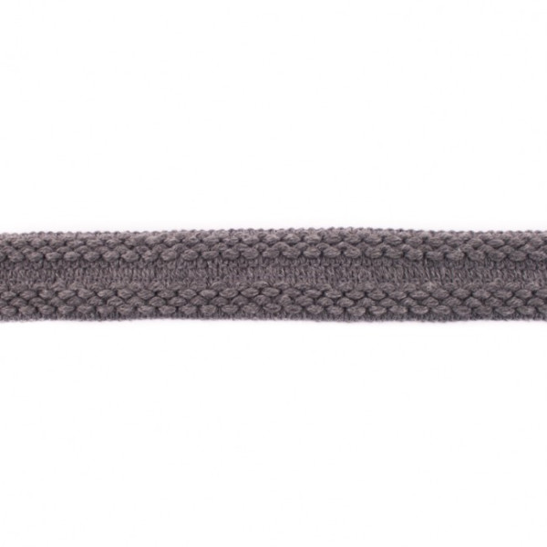 Einfasstresse / Wolltresse | 33mm | 41585 | mittelgrau