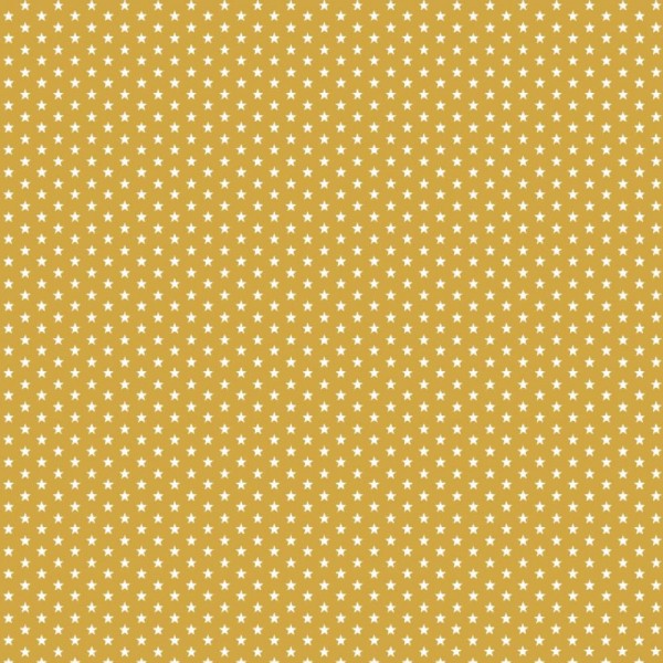 Baumwolle | bedruckt | 4mm little stars | senf