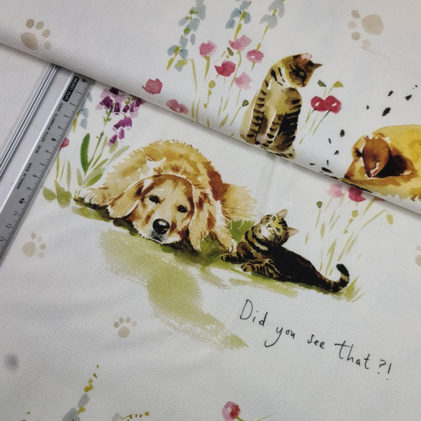 Canvas | Baumwolle | bedruckt | did you see that | weiß