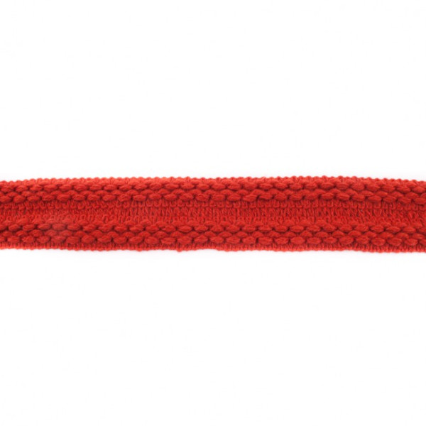 Einfasstresse / Wolltresse | 33mm | 41587 | ziegelrot