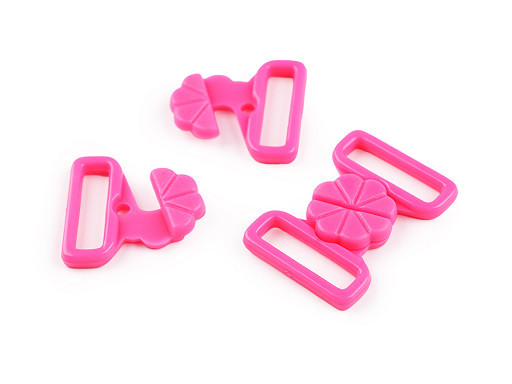 2er Set | Verschluss für Bikini / BH | Blume | pink
