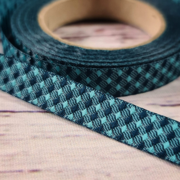 Webband | Karo | petrol/türkis