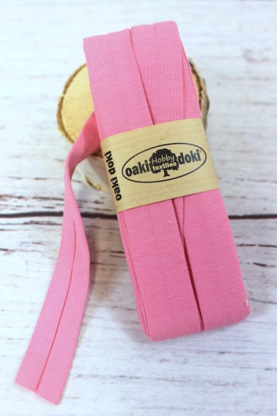 Bias Jersey Schrägband/Einfassband | 40 / 20mm | 3m | Nr.016 | rosa