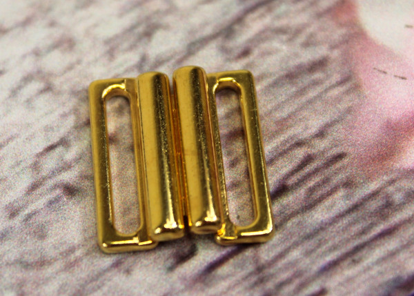Verschluss für Bademode | chlorresistent | ca. 2cm x 2cm | gold