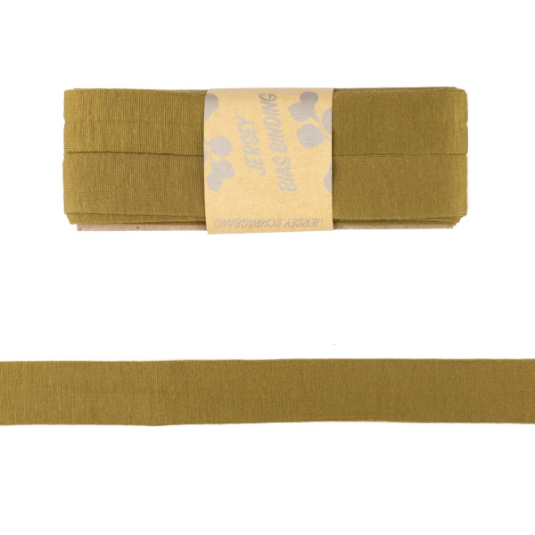 dehnbares Viskose Schrägband/Einfassband | 40 / 20mm | 3m | 187162 | goldbraun