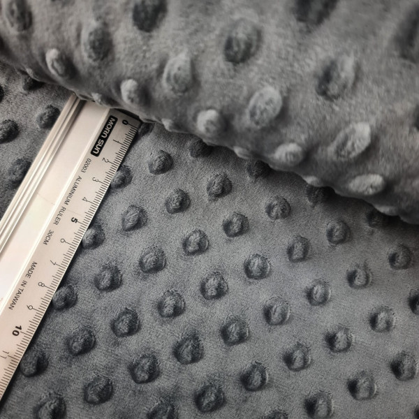 Minkifleece | dots | grau