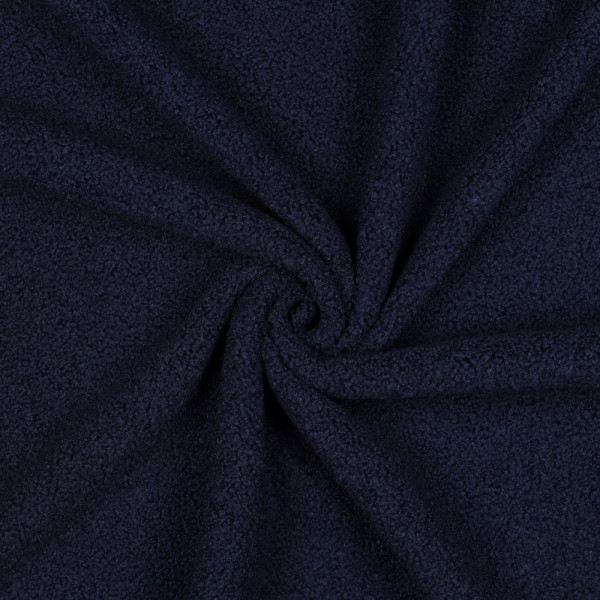 Bouclé mit Fleece Abseite | navy