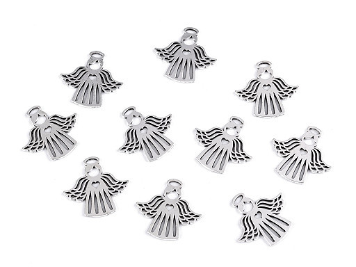 2 Anhänger | Metall | Engel | silber