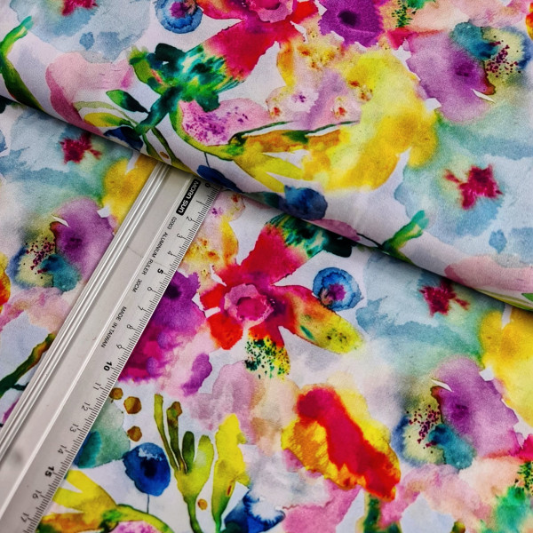 Viskose | bedruckt | painting flowers | bunt