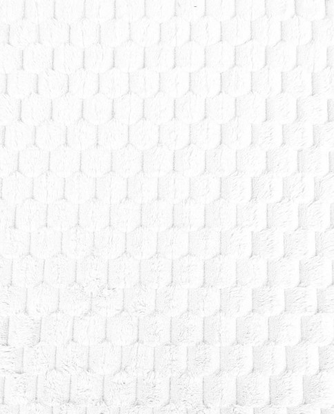 Kunstfell | Teddyplüsch | Waben | weiß